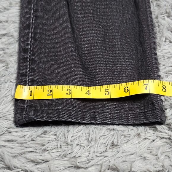 Levis 501 Mens Jeans Size 34x28 Regular Straight Fit Leg Denim Black Hemmed - Picture 7 of 16